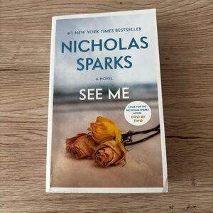 Barnes & Noble Nicholas Sparks "See Me" Blue and Yellow Cover